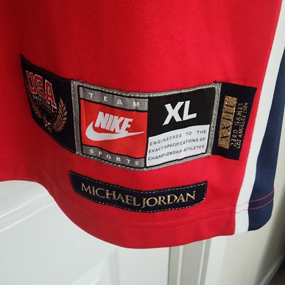 Michael Jordan Nike 1984 Red Olympic USA Legends #9 Jersey XL Dream Team - Picture 3 of 4